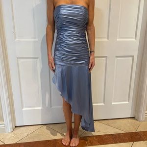 Cinq a sept blue Eliza asymmetric dress blue